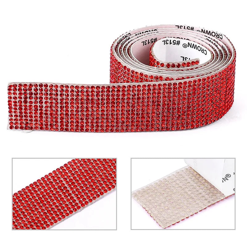 Self Adhesive Crystal Rhinestone Sticker Diamond Ribbon