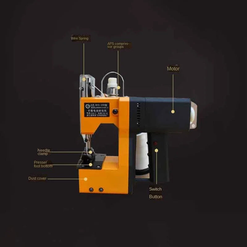 GK9-001 210W Electric Sewing Machine Portable Automatic Sealing Overlock Textile Industry
