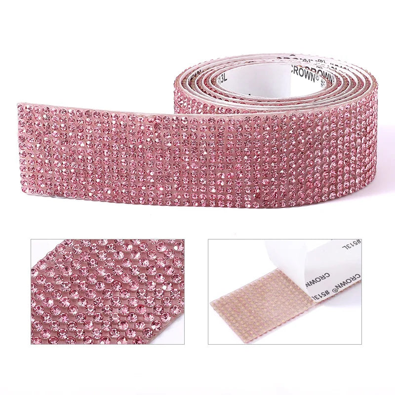 Self Adhesive Crystal Rhinestone Sticker Diamond Ribbon