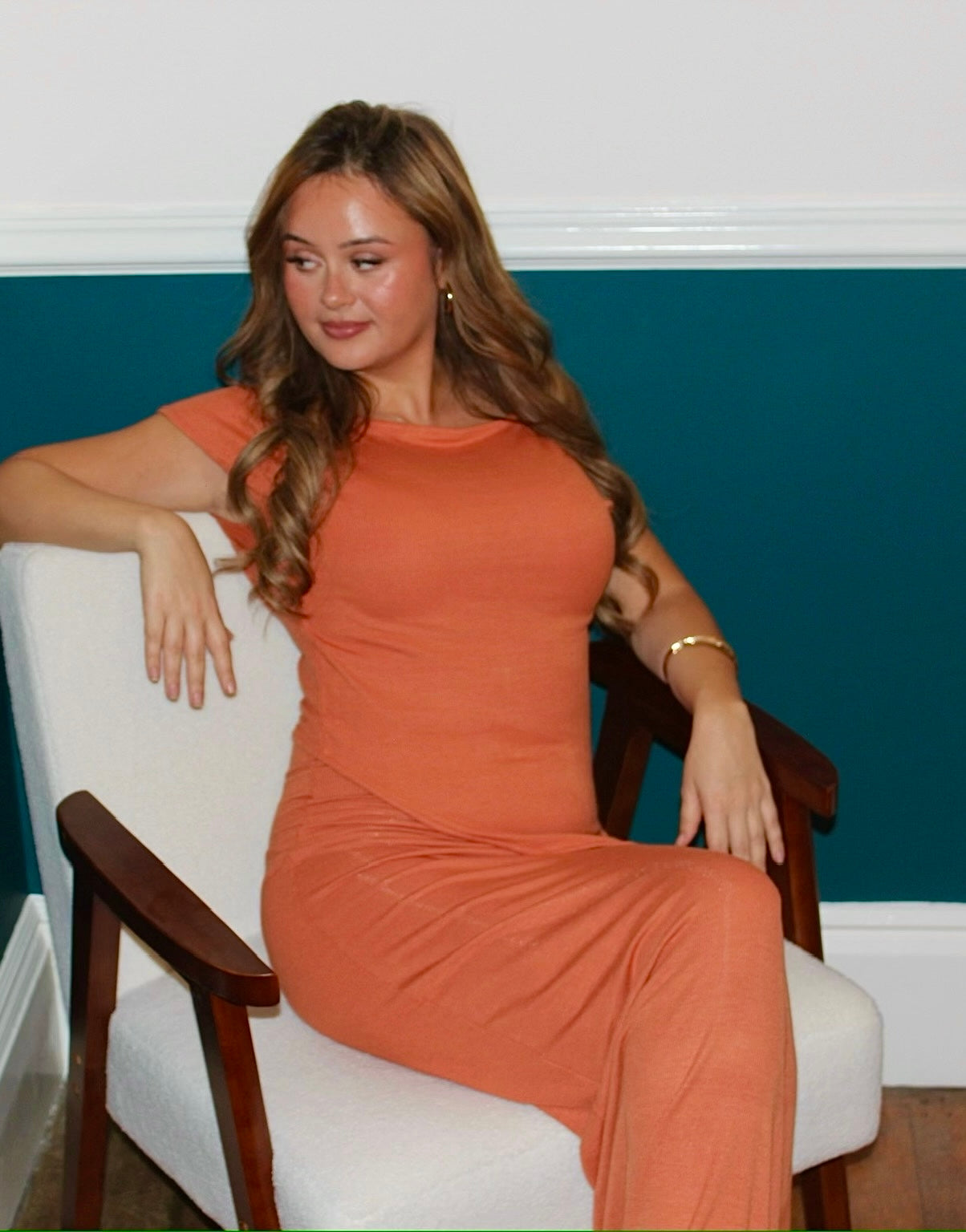 Womens Asymmetric Top And Maxi Skirt Co-ord