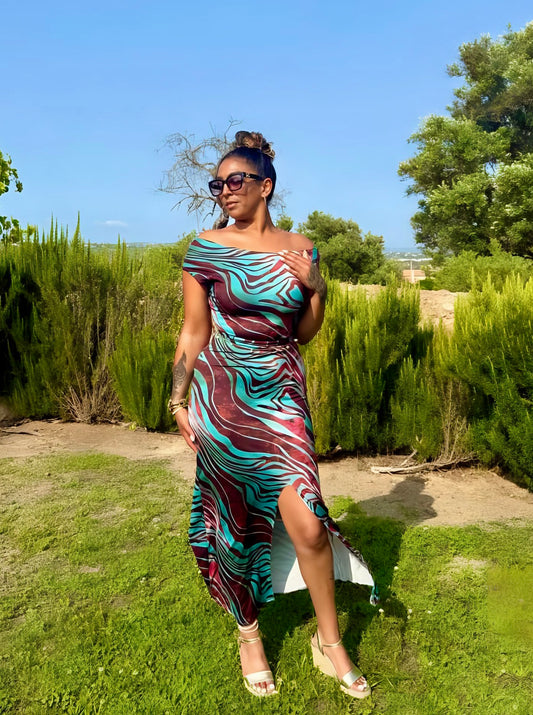 Women’s Asymmetric Maxi Dress