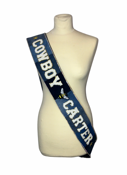 Custom Beyoncé Cowboy Carter Denim Sash