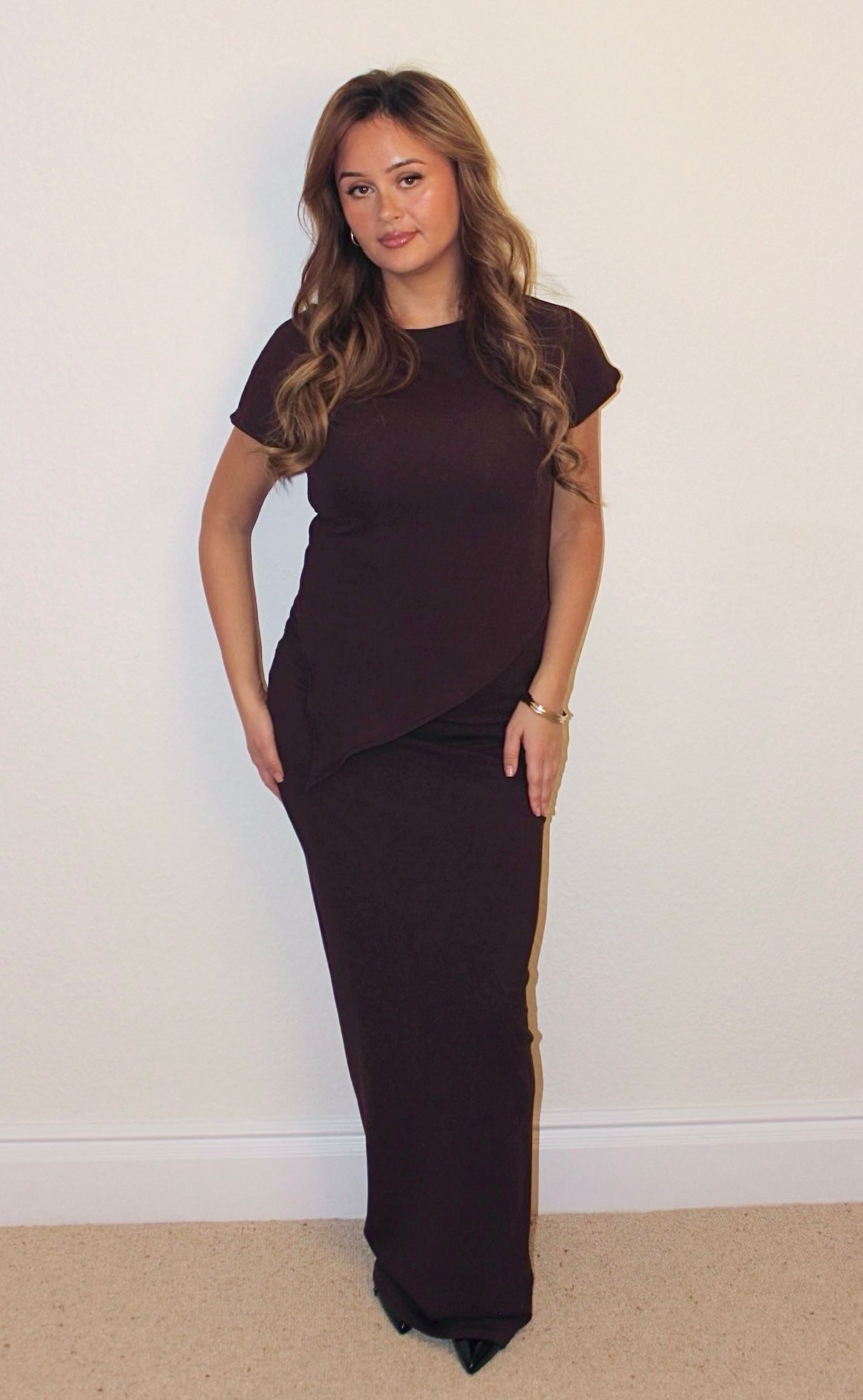 Asymmetric Top & Maxi Skirt Co-ord