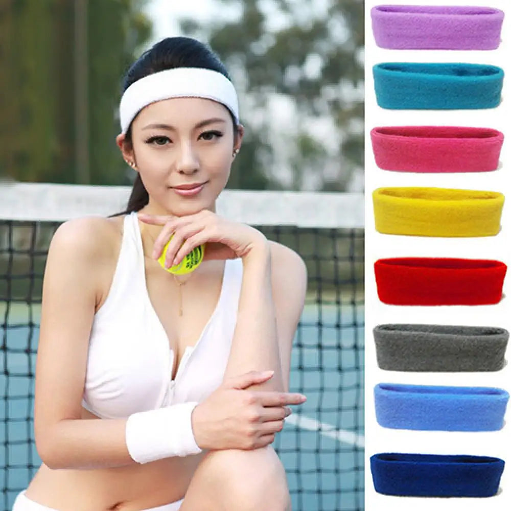 Unisex Sports Sweat Headband Yoga Fitness Gym
