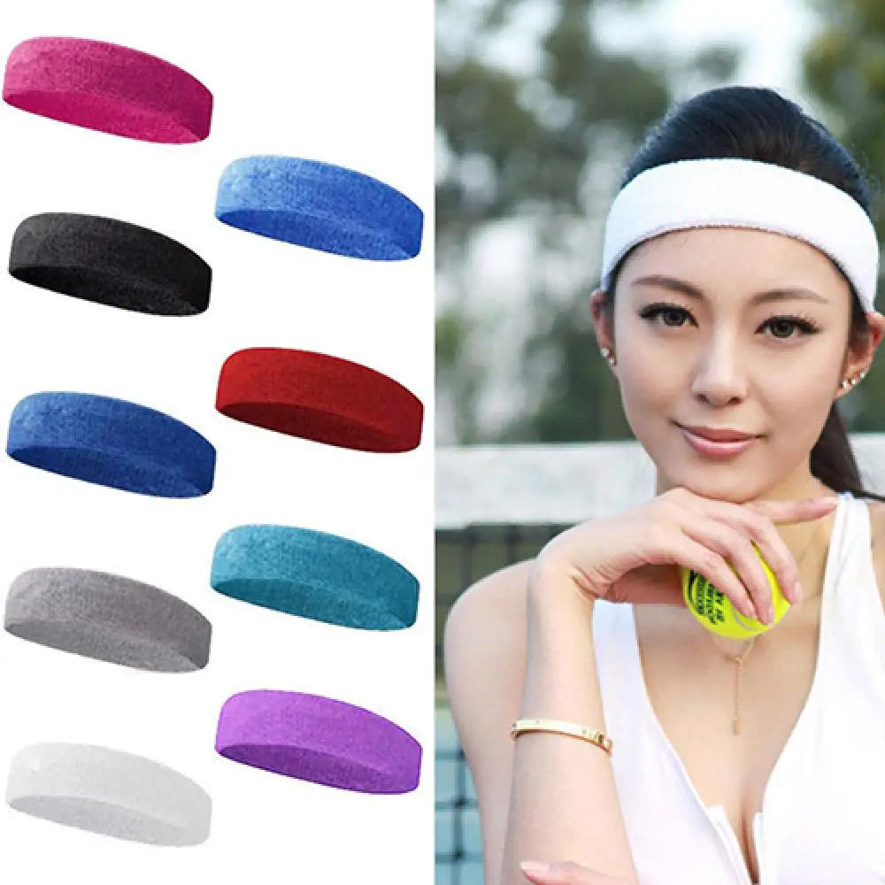 Unisex Sports Sweat Headband Yoga Fitness Gym