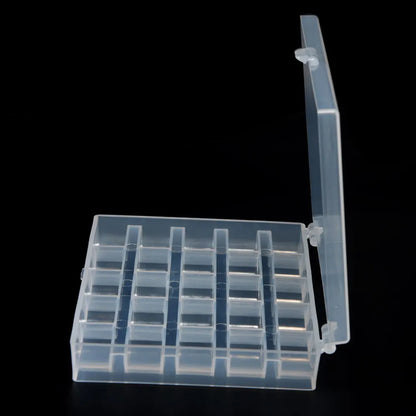 25 Slots Empty Bobbins Spools Box Sewing Machine Bobbin Case Sewing Accessories