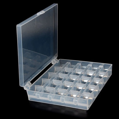 25 Slots Empty Bobbins Spools Box Sewing Machine Bobbin Case Sewing Accessories