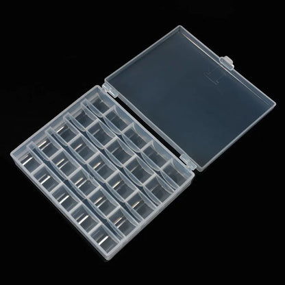 25 Slots Empty Bobbins Spools Box Sewing Machine Bobbin Case Sewing Accessories