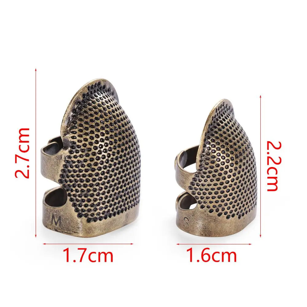 Sewing Accessories DIY Crafts Vintage Gold Antique Ring Needle Thimble Finger Protector Metal