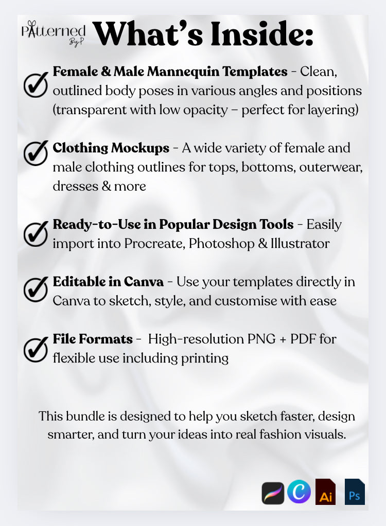 Fashion Design Figure & Clothing Outlines/Templates Male And Female Croquis
