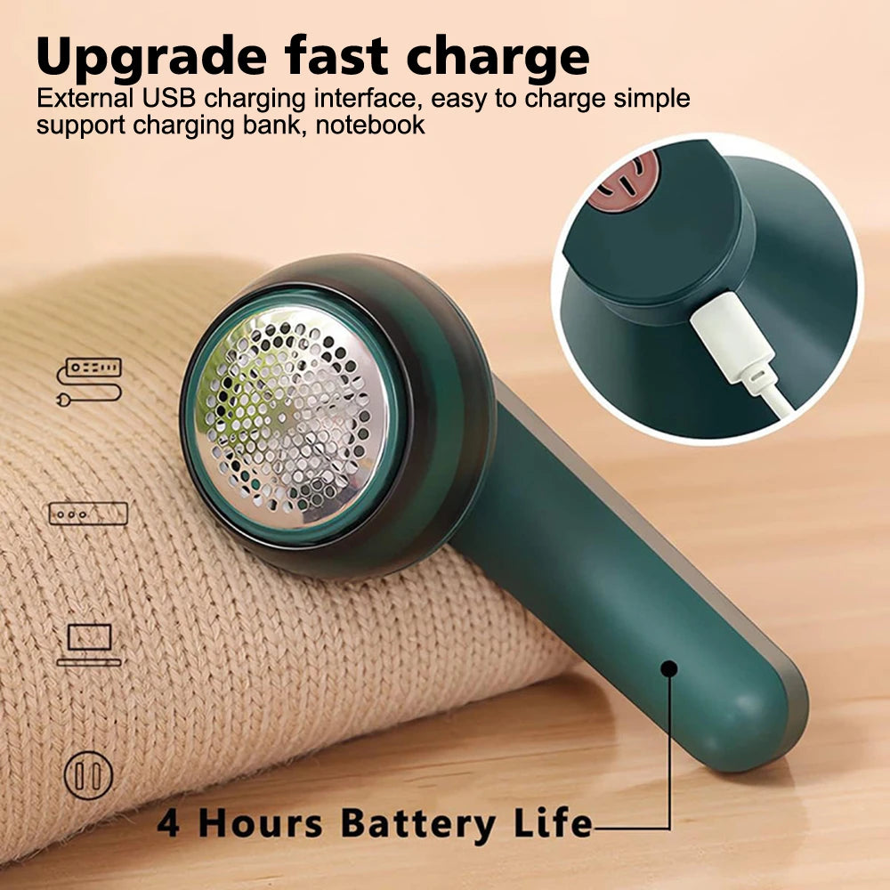 Electric Lint Bauble Hairball Trimmer Clothes Automatic Removal Shaving Six Knife Heads Usb Charging Portable
