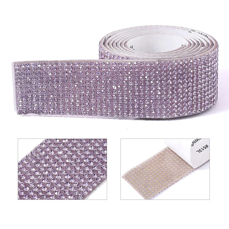 Self Adhesive Crystal Rhinestone Sticker Diamond Ribbon