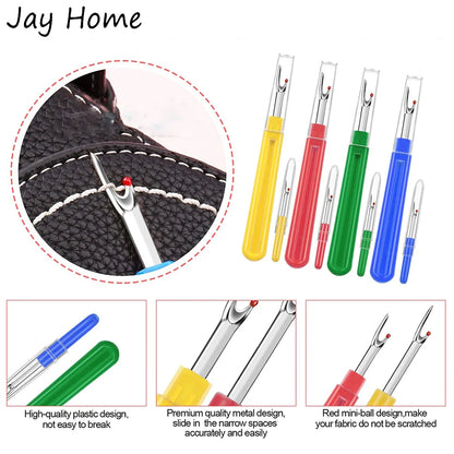 4PCS Sewing Seam Ripper Kit Colorful Sewing Stitch Thread Unpicker &Seam Ripper&Thread Cutter