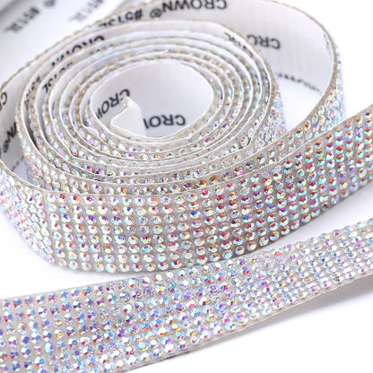 Self Adhesive Crystal Rhinestone Sticker Diamond Ribbon