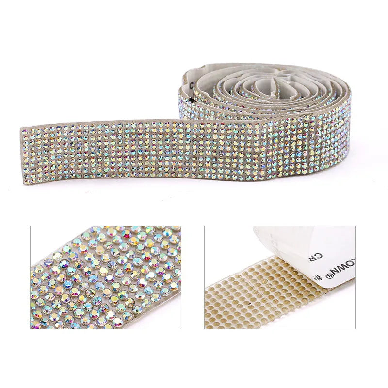 Self Adhesive Crystal Rhinestone Sticker Diamond Ribbon