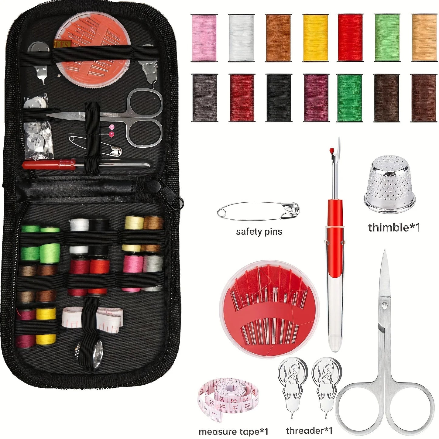 67/128pcs Sewing Kit Supplies And Accessories