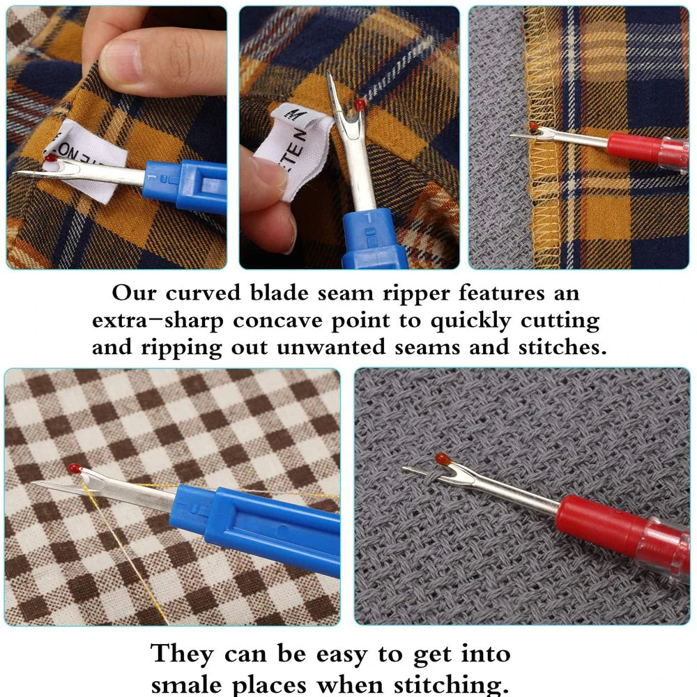 4PCS Sewing Seam Ripper Kit Colorful Sewing Stitch Thread Unpicker &Seam Ripper&Thread Cutter