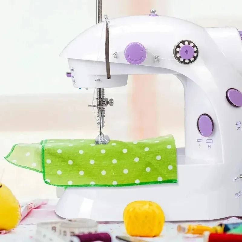 Household 202Mini Sewing Machines Handheld Sewing Machine with Foot Pedal Portable Night Light