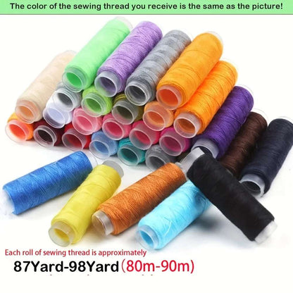 67/128pcs Sewing Kit With Sewing Supplies And Accessories 24-Color Threads, Needle And Thread Kit Products For Small Fixes, Basi