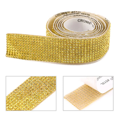 Self Adhesive Crystal Rhinestone Sticker Diamond Ribbon