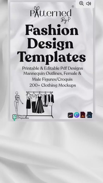 Fashion Design Figure & Clothing Outlines/Templates Male And Female Croquis